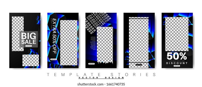 Trendy editable template for social networks stories, vector illustration. Design backgrounds for social media.