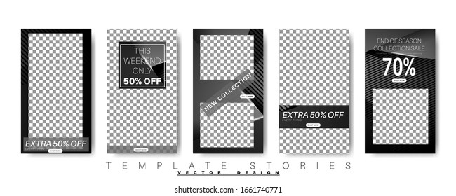 Trendy editable template for social networks stories, vector illustration. Design backgrounds for social media.