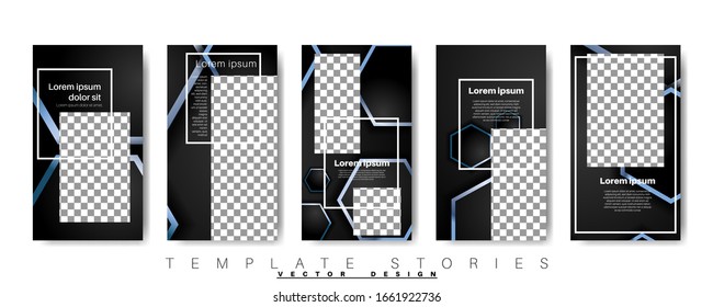 Trendy editable template for social networks stories, vector illustration. Design backgrounds for social media.