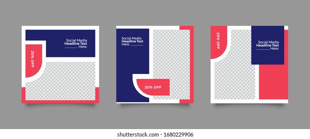 Trendy editable template for social networks stories and posts, vector illustration. Design backgrounds for social media.