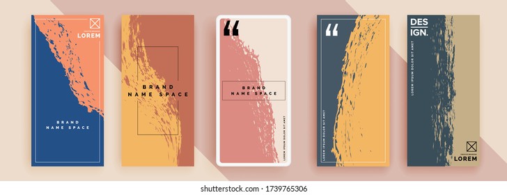 Trendy editable template for social networks stories, vector illustration. Design backgrounds for social media.