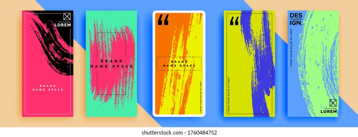 Trendy editable template for social networks stories, vector illustration. Design backgrounds for social media.