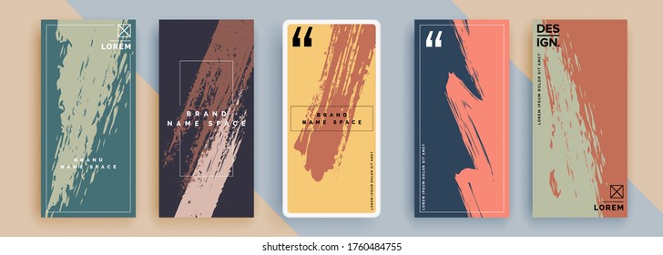 Trendy editable template for social networks stories, vector illustration. Design backgrounds for social media.