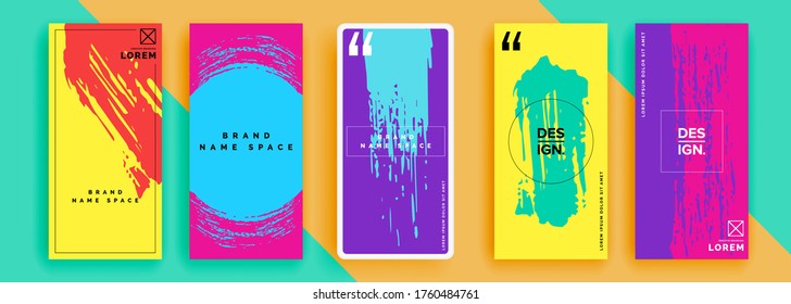 Trendy editable template for social networks stories, vector illustration. Design backgrounds for social media.