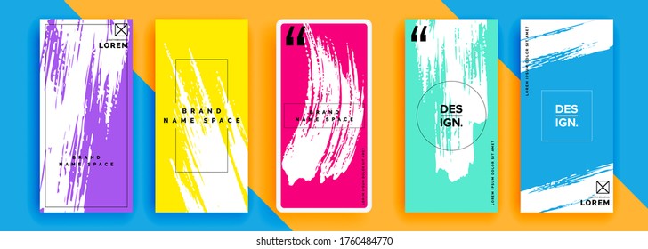 Trendy editable template for social networks stories, vector illustration. Design backgrounds for social media.