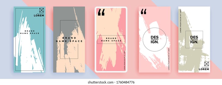 Trendy editable template for social networks stories, vector illustration. Design backgrounds for social media.