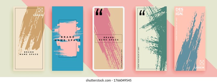 Trendy editable template for social networks stories, vector illustration. Design backgrounds for social media.