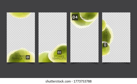 Trendy editable template for social networks stories, vector illustration. Design backgrounds for social media.