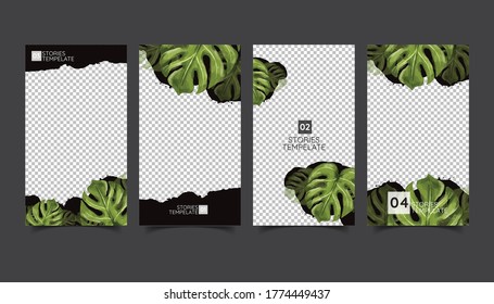Trendy editable template for social networks stories, vector illustration. Design backgrounds for social media.