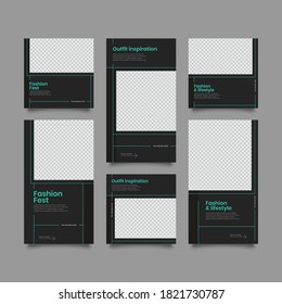Trendy editable template for social networks stories and posts, vector illustration. Design backgrounds for social media