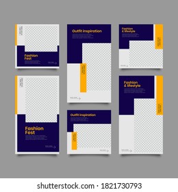 Trendy editable template for social networks stories and posts, vector illustration. Design backgrounds for social media