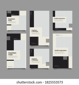 Trendy editable template for social networks stories and posts, vector illustration. Design backgrounds for social media