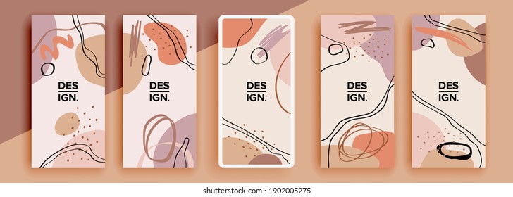Trendy editable template for social networks stories, vector illustration. Design backgrounds for social media.