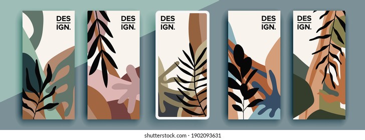 Trendy editable template for social networks stories, vector illustration. Design backgrounds for social media.