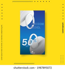 Trendy editable template for social networks stories, vector illustration. Design backgrounds for social media.