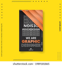 Trendy editable template for social networks stories, vector illustration. Design backgrounds for social media.