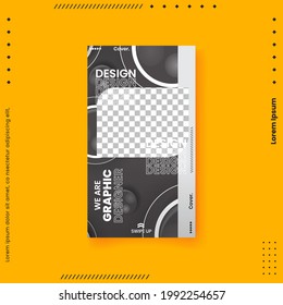 Trendy editable template for social networks stories, vector illustration. Design backgrounds for social media.