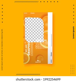 Trendy editable template for social networks stories, vector illustration. Design backgrounds for social media.