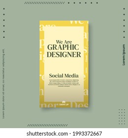 Trendy editable template for social networks stories, vector illustration. Design backgrounds for social media