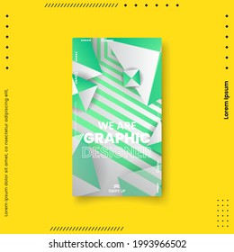 Trendy editable template for social networks stories, vector illustration. Design backgrounds for social media