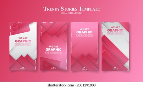 Trendy editable template for social networks stories, vector illustration. Design backgrounds for social media.