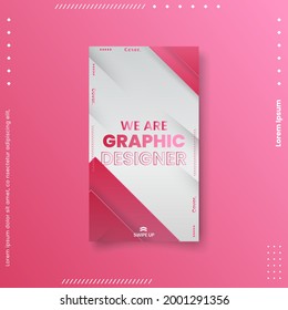 Plantilla de moda editable para historias de redes sociales, ilustración vectorial. Antecedentes de diseño para medios sociales.