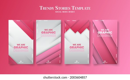 Plantilla de moda editable para historias de redes sociales, ilustración vectorial. Antecedentes de diseño para medios sociales.