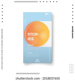 Trendy editable template for social networks stories, vector illustration. Design backgrounds for social media