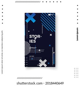Trendy editable template for social networks stories, vector illustration. Design backgrounds for social media