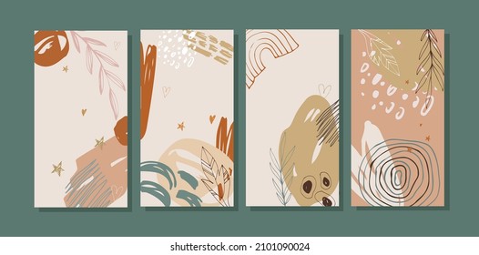 Trendy editable template for social networks stories, vector illustration. Design backgrounds for social media.