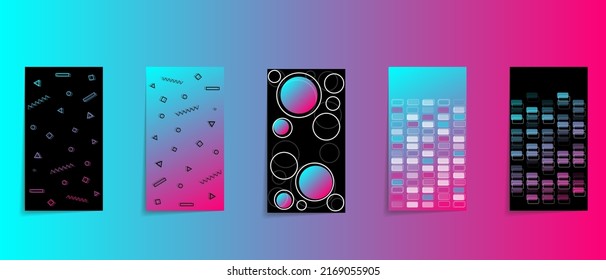 Trendy editable template for social networks stories. Use for, website, mobile app, poster, flyer, smartphone template, web design. Vector illustration. EPS10