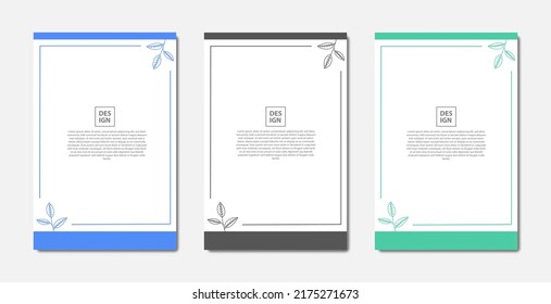 Plantilla de moda para las historias de las redes sociales. Fondo abstracto geométrico y tropical. Diseño moderno y minimalista de la cubierta. Ilustración del vector