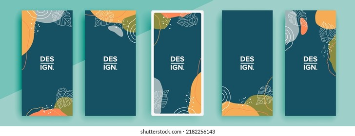 Plantilla de moda editable para historias de redes sociales, ilustración vectorial. Antecedentes de diseño para medios sociales.