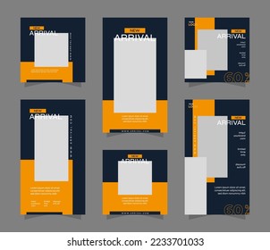 Trendy bearbeitbare Vorlage für Social Networks Geschichten und Beiträge, Vektorgrafik. Design-Hintergründe für soziale Medien.