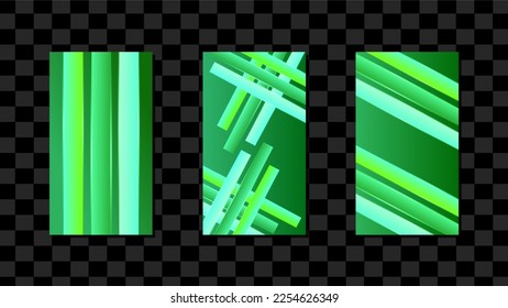 Trendy editable template for social networks stories, vector illustration. Design backgrounds for social media on green background.