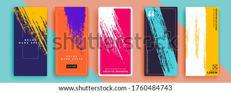 Trendy editable template for social networks stories, vector illustration. Design backgrounds for social media.