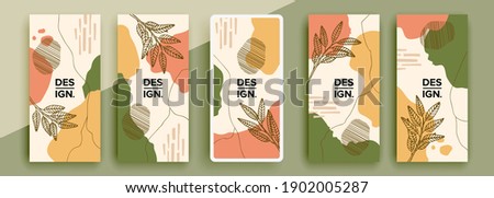 Trendy editable template for social networks stories, vector illustration. Design backgrounds for social media.