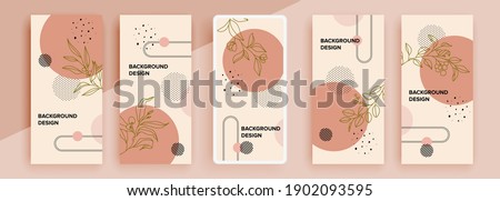 Trendy editable template for social networks stories, vector illustration. Design backgrounds for social media.