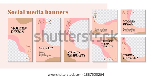 Trendy Editable Template Social Networks Stories Stock Vector Royalty Free