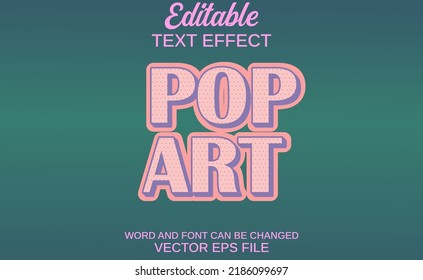 trendy editable text effect pop art