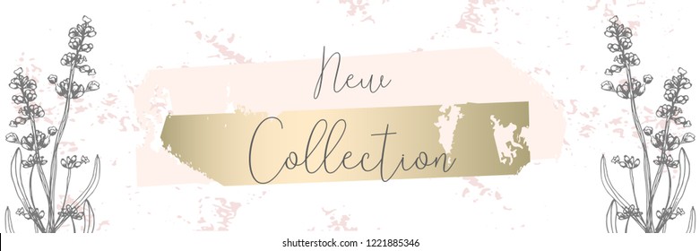 Trendy Elegant Floral hand drawn texture backdrop for wedding invitations, greeting card, banner, birthday, advertising, valentine s day, textile. Chic background for your design made in vector
