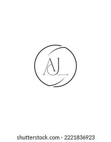 Trendy, elegant, luxury, modern style letter A and L joint vector logo template 