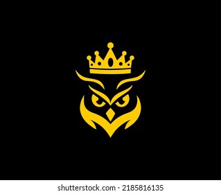 
Trendy And Elegant Owl King Logo