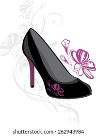 Trendy elegant shoes. Vector