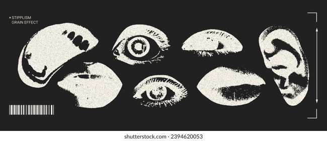 Eyes and ear photocopy
