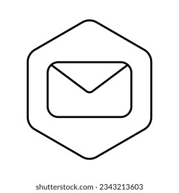 Trendy Email Icon Vector, Message Icon, Mail Icon, Inbox Sign, Messaging Symbol, Envelope Black And White, Letter Sending Message Vector Illustration