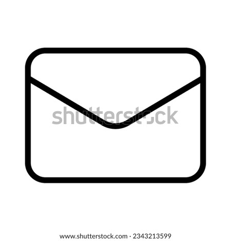 Trendy Email Icon Vector, Message Icon, Mail Icon, Inbox Sign, Messaging Symbol, Envelope Black And White, Letter Sending Message Vector Illustration