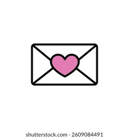 Trendy Envelope Icon Vector Template