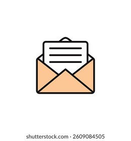 Trendy Envelope Icon Vector Template