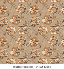 Trendy ethnischen Stil Vektorgrafik Paisley Muster. Nahtlose modische Vektorgrafik-Vorlage für alle Design-Projekte